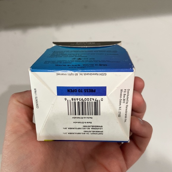 L'eggs Sheer Energy Pantyhose Nude and Jet Black Control Top size B - Picture 4 of 13